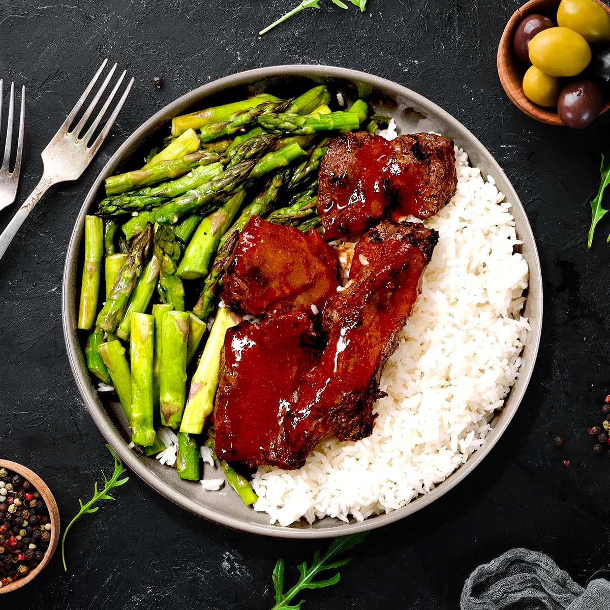 BBQ Balsamic Steak Tips