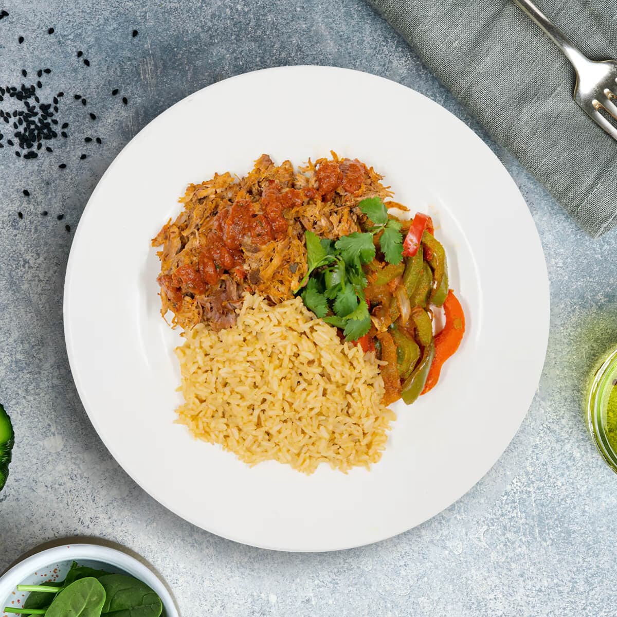 Pulled Mexican Chile Pork with Brown Rice