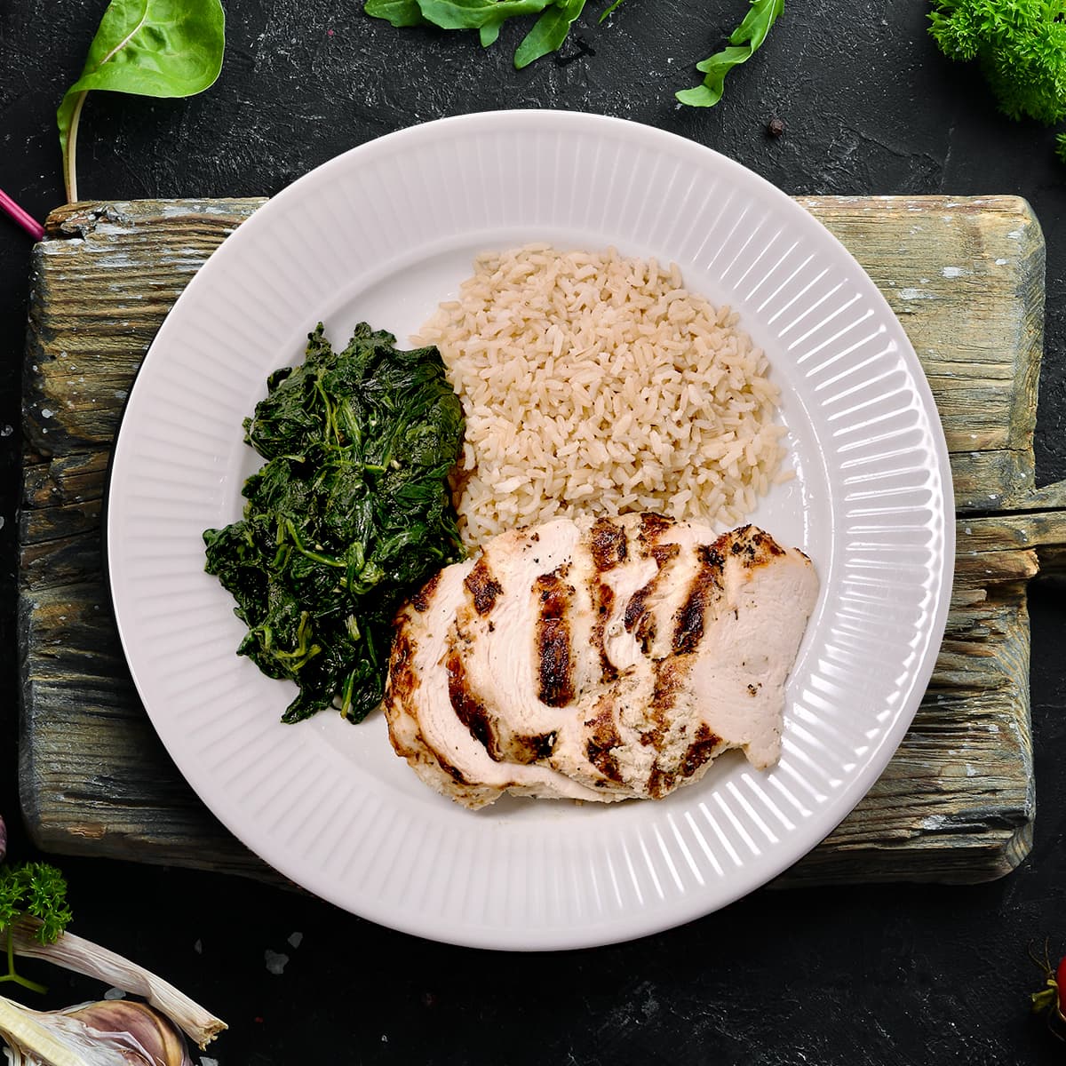 Simple Chicken with Spinach