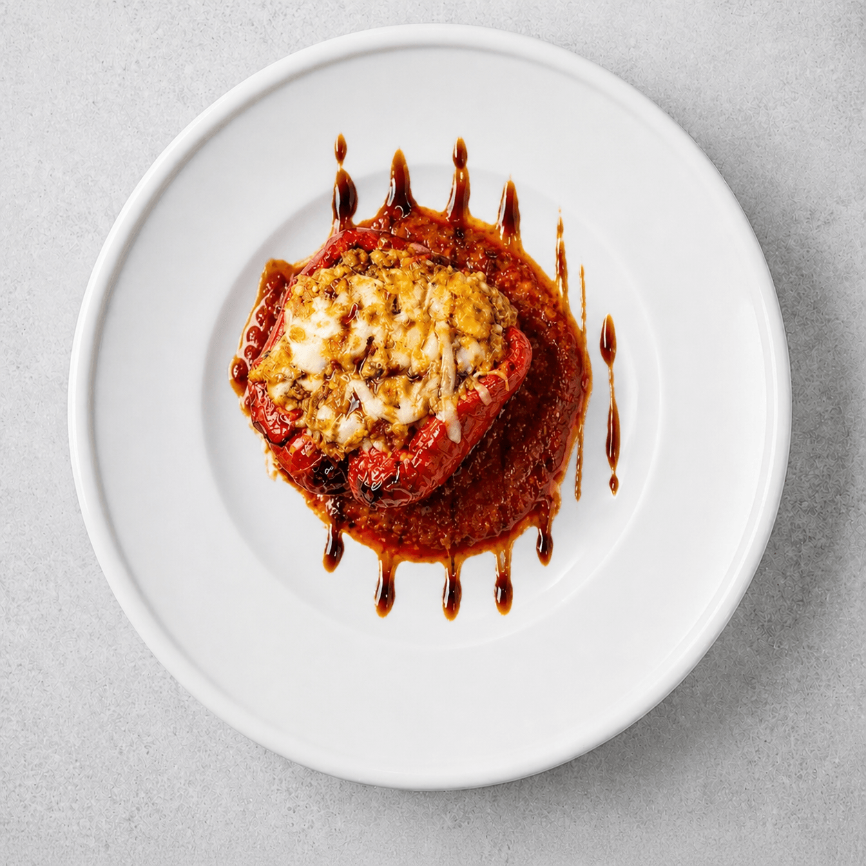Chicken Caprese Stuffed Pepper